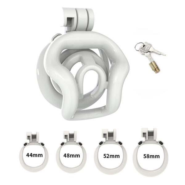 sissy-resin-chastity-cage_10.jpg Sissy Resin Chastity Cage dimensions showing 44mm, 48mm, 52mm detail 14