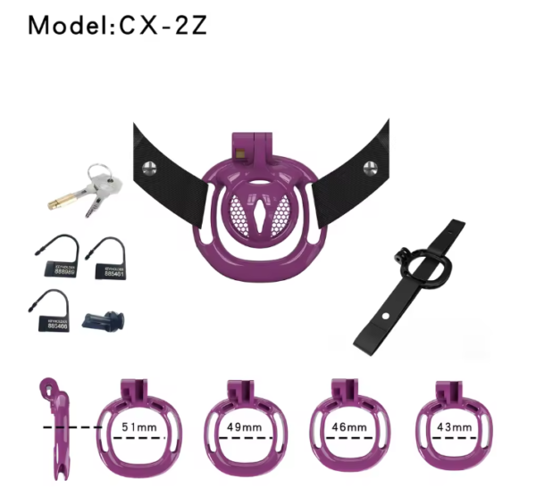 Sissy Cage With Wearable Chastity Cage feature details graphic 11