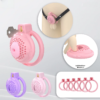 Flat Soft Chastity Cage with 6 Rings - 1