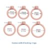 Six included base ring diameters: 40, 45, 48, 50, 55 and 60 mm
