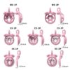Sissy Cage With Wearable Chastity Cage dimensions showing 24mm, 14mm