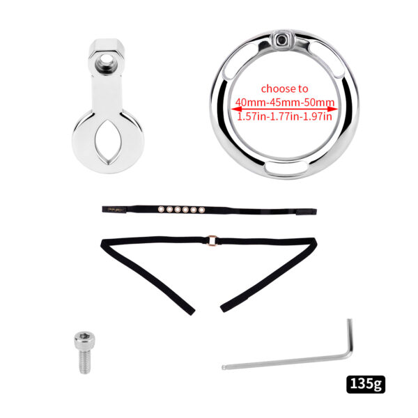 zeus-eye-flat-chastity-cage_11.jpg Zeus' Eye flat stainless steel chastity cage and belt options, gallery image 11